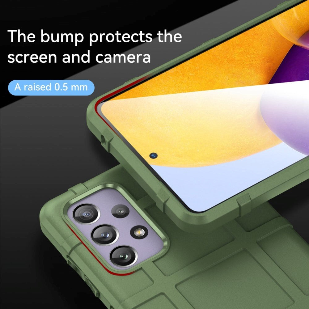 Samsung Galaxy A73 (5G) Rugged Shield Series Håndværker Bagside Cover - Grøn