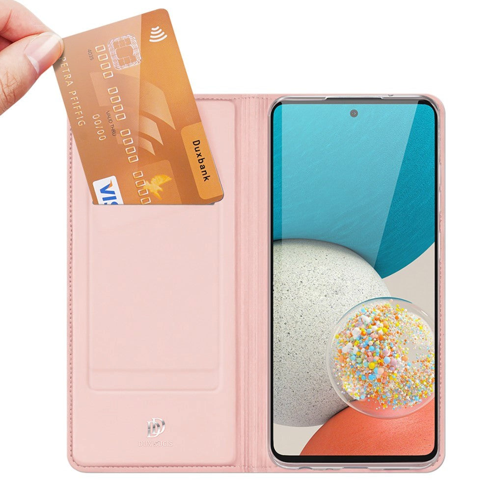 Samsung Galaxy A73 (5G) DUX DUCIS Skin Pro Series Thin Wallet Flip Cover - Rose Gold