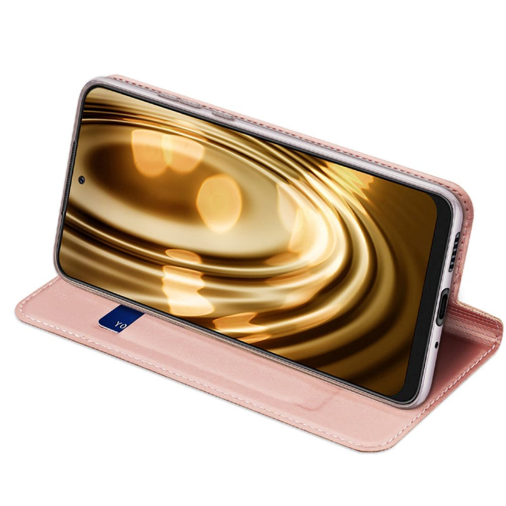 Samsung Galaxy A73 (5G) DUX DUCIS Skin Pro Series Thin Wallet Flip Cover - Rose Gold