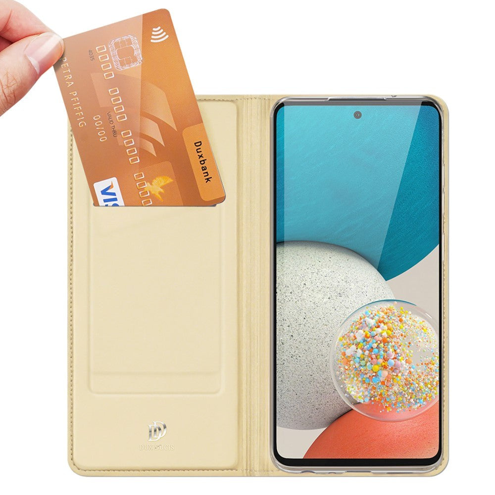 Samsung Galaxy A73 (5G) DUX DUCIS Skin Pro Series Thin Wallet Flip Cover - Guld