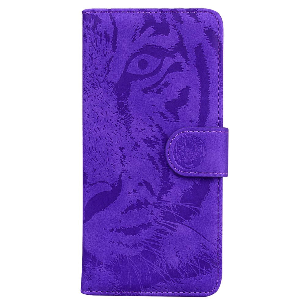 Samsung Galaxy A53 (5G) PU Læder Cover m. Pung - Tiger Print - Lilla