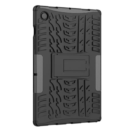 Samsung Galaxy Tab A8 10.5" (2021) Håndværker Bagside Cover m. Dæk Design & Ståfunktion - Sort