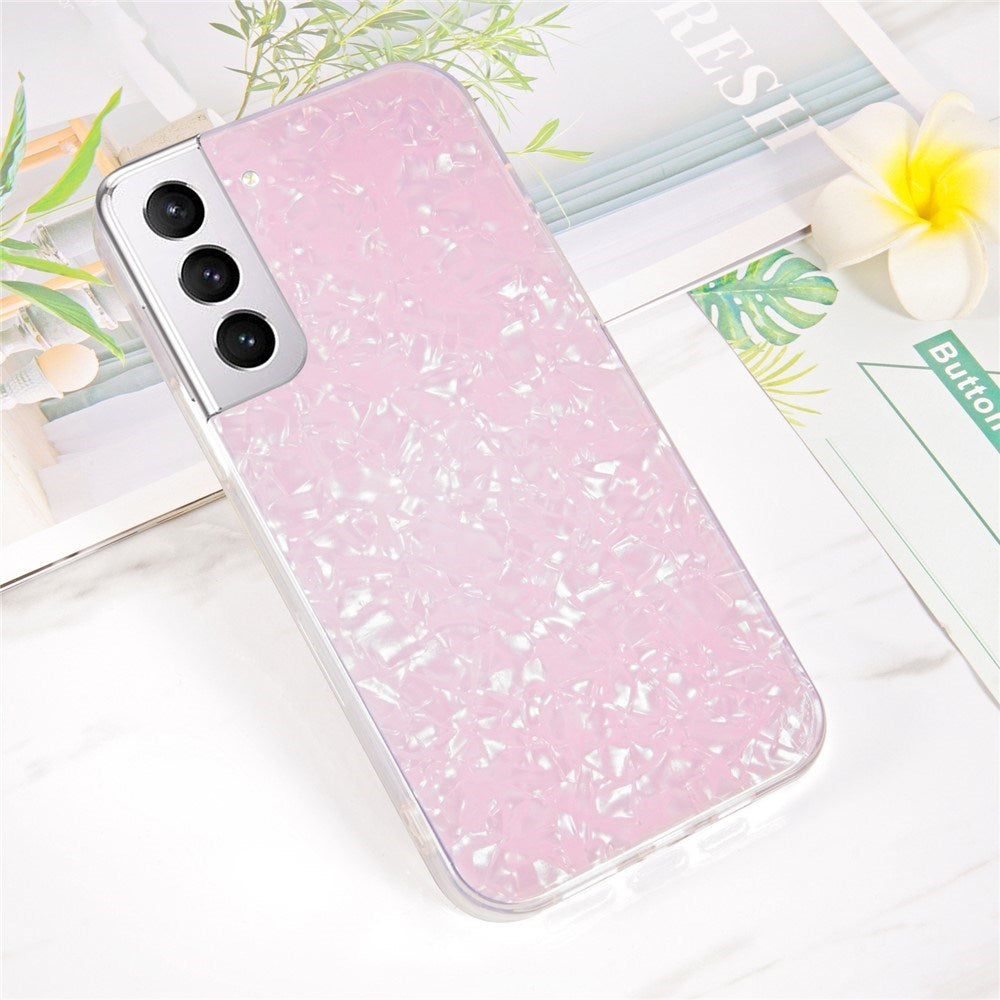 Samsung Galaxy S21 FE IPAKY Hybrid Mobil Cover m. Perlemorseffekt - Lyserød