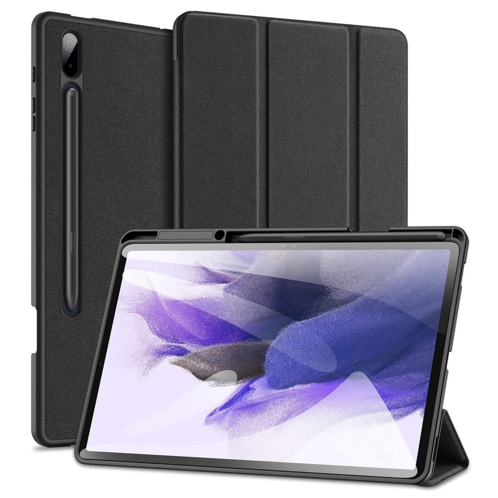Samsung Galaxy Tab S8 Plus / S7 Plus 12.4" DUX DUCIS DOMO Series Flip Cover m. Pen Holder - Sort