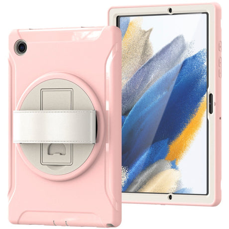 Samsung Galaxy Tab A8 10.5" (2021) Håndværker Case - Kickstand & Håndholder - Lyserød