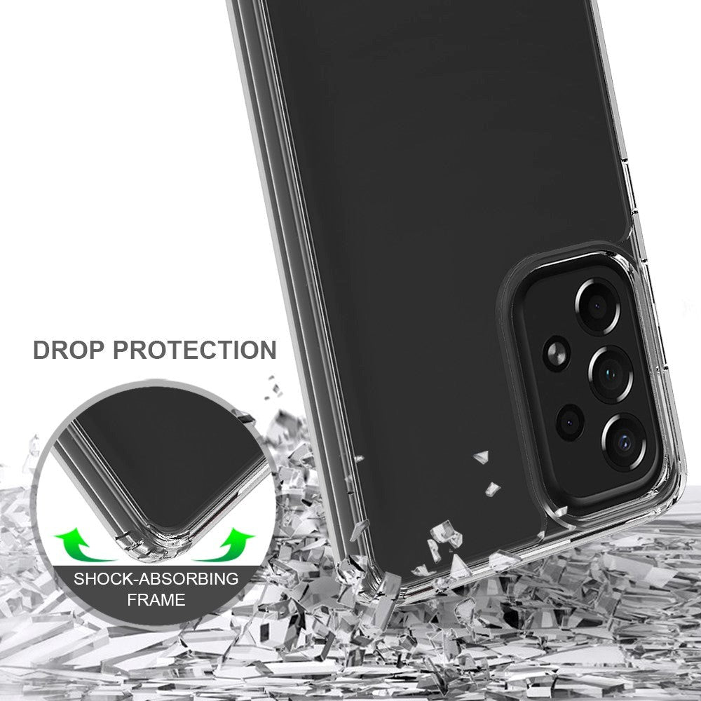 Samsung Galaxy A73 (5G) Acrylic Hybrid Bumper Bagside Cover - Gennemsigtig