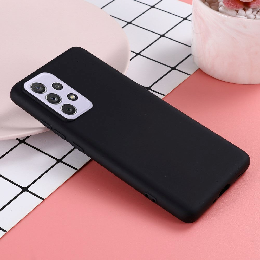 Samsung Galaxy A73 (5G) Liquid Silikone Bagside Cover - Sort
