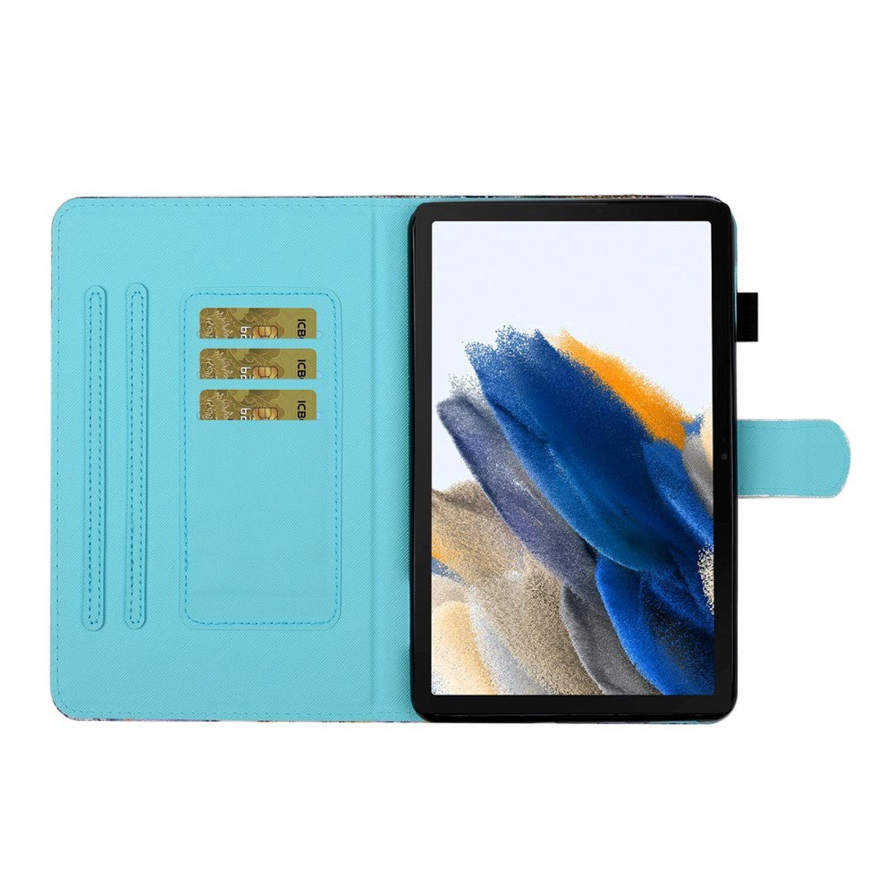 Samsung Galaxy Tab A8 10.5" (2021) Læder Flip Cover m. Ståfunktion & Kortholder - Ulv