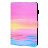 Samsung Galaxy Tab A8 10.5" (2021) Læder Flip Cover m. Ståfunktion & Kortholder - Solnedgang