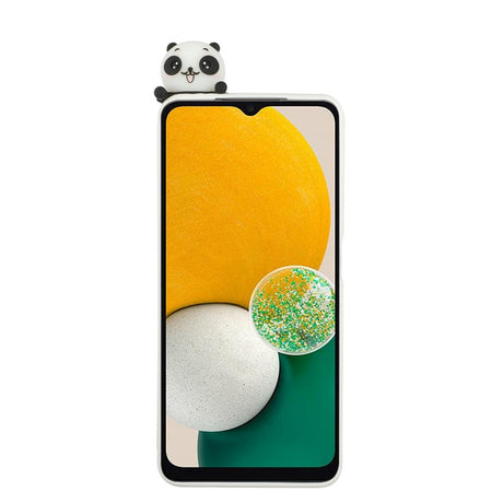 Samsung Galaxy A04s / A13 (5G) Fleksibel Plastik Bagside Cover m. Panda Figur - Hvid