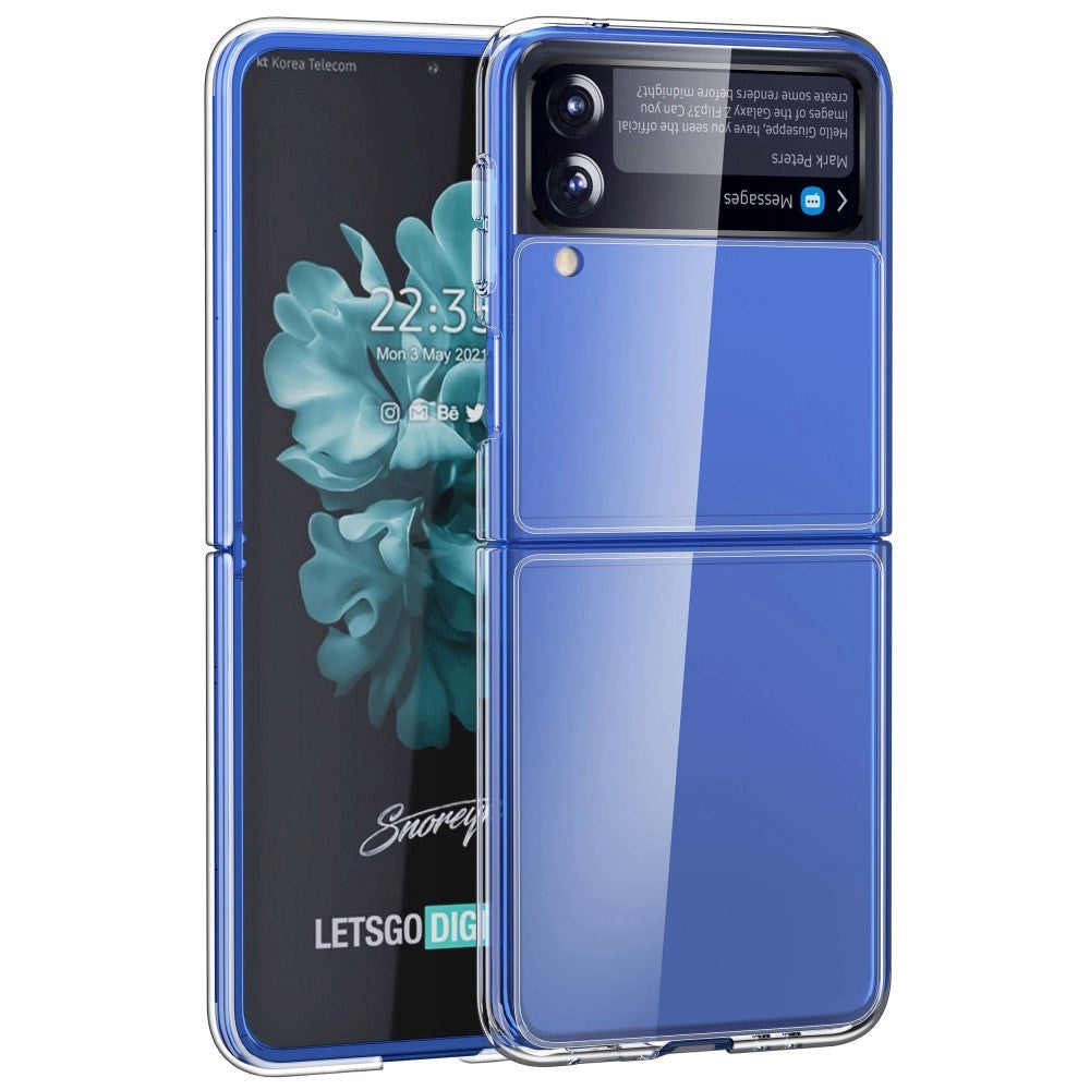 Samsung Galaxy Z Flip4 (5G) Hårdt Plast Bagside Cover - Gennemsigtigt