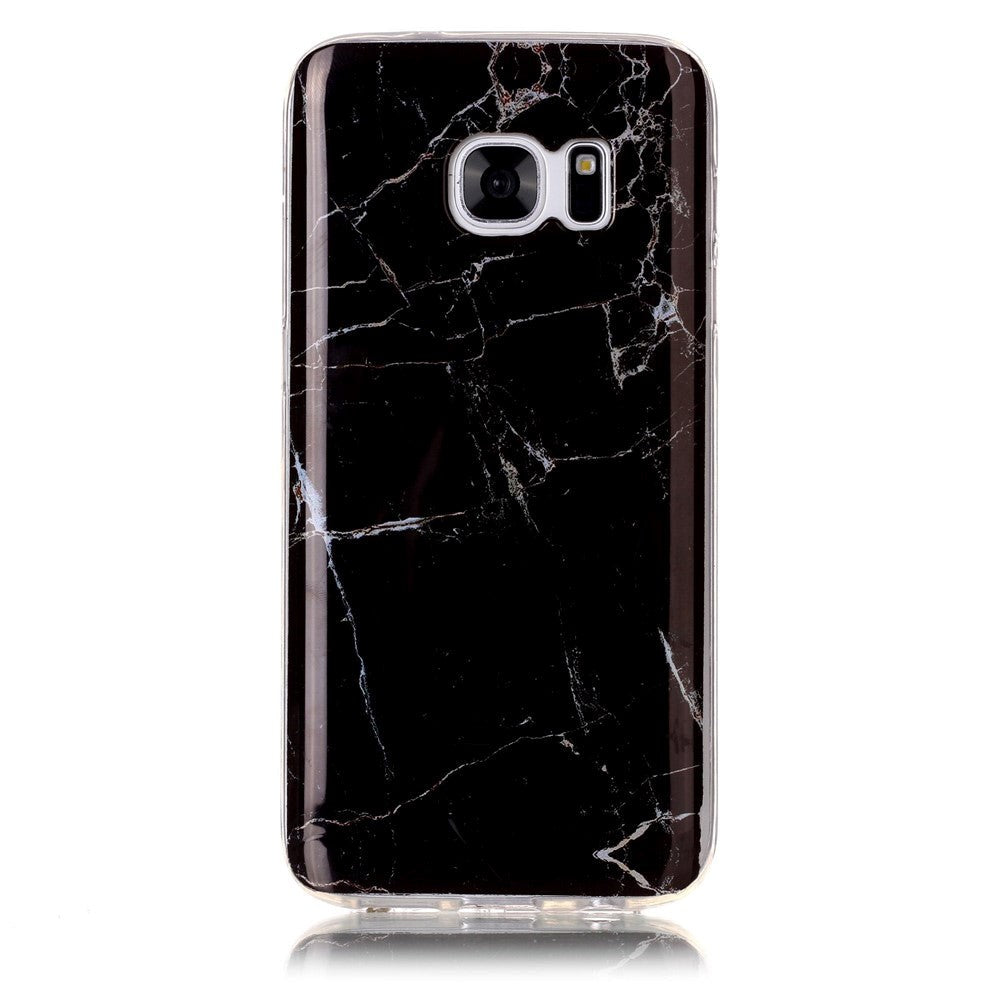 Samsung Galaxy S7 Premium Marmor TPU Cover - Sort