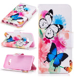 Samsung Galaxy S8 Butterflies & Flowers Etui m. Pung