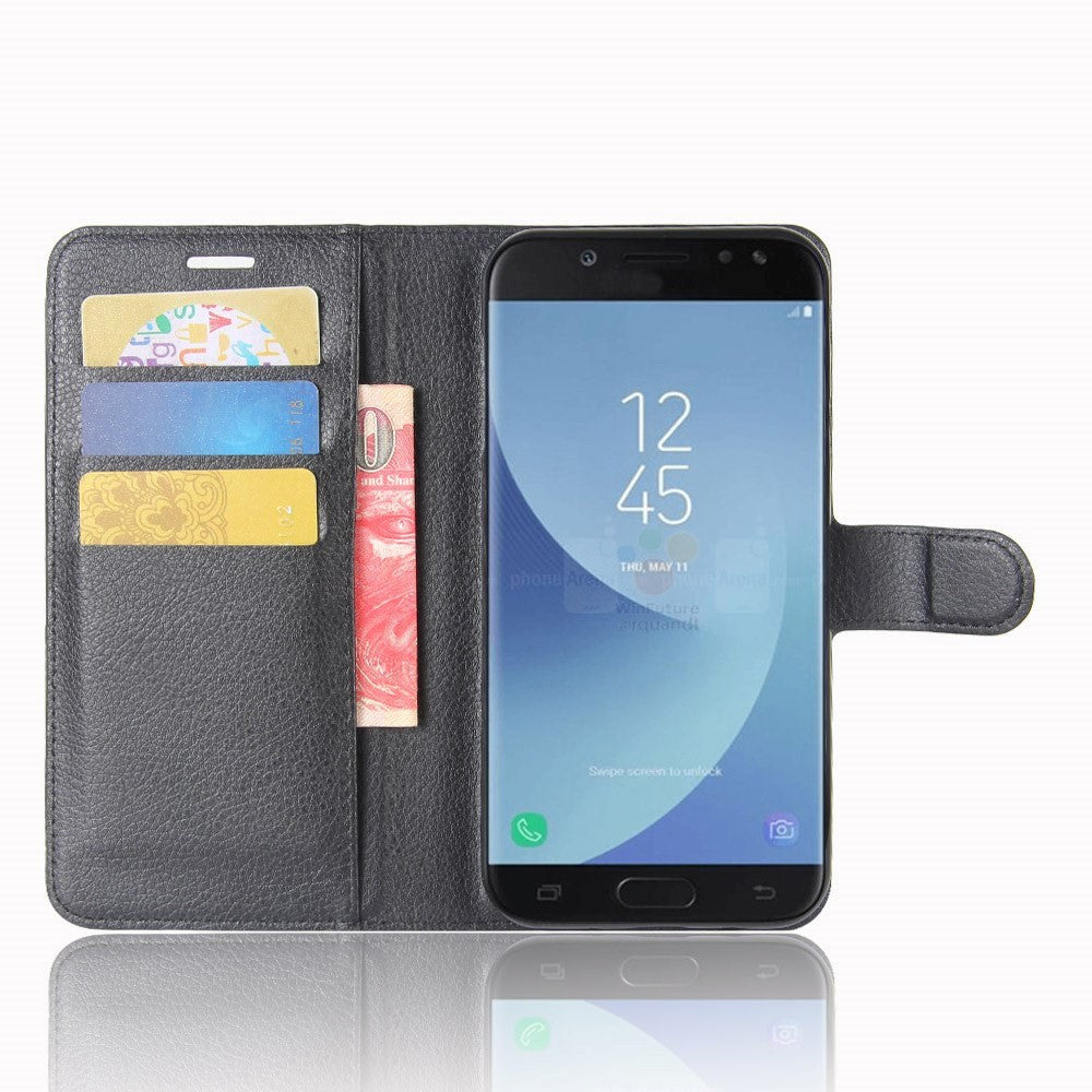 Samsung Galaxy J5 (2017) PU læder Flipcover M. Kortholder - Sort