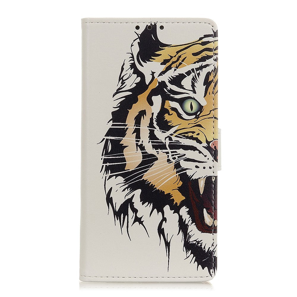 Sony Xperia L4 Læder Cover m. Kortholder - Tiger og Ulv