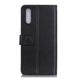 Sony Xperia L4 Litchi Texture Leather Stand Cover m. Kortholder - Sort