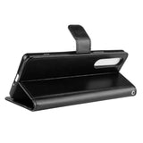 EIDERWOOD Sony Xperia 5 II Læder Flip Cover m. Pung & Strop - Sort