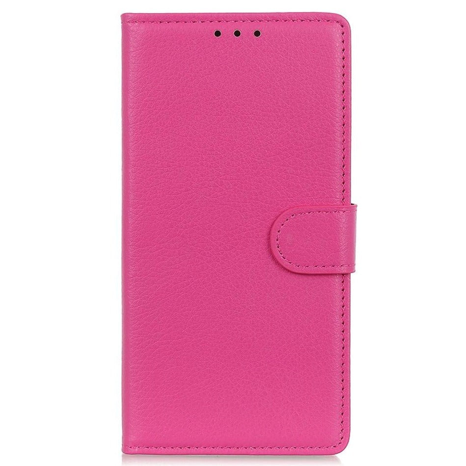 Sony Xperia 1 III Litchi Læder Cover m. Pung - Lyserød