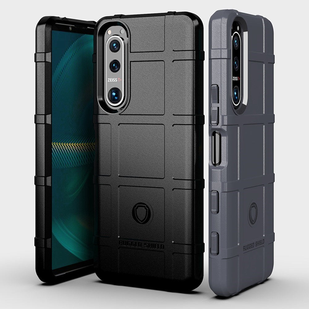 EIDERWOOD Sony Xperia 5 III Rugged Shield Series Håndværker Bagside Cover - Sort