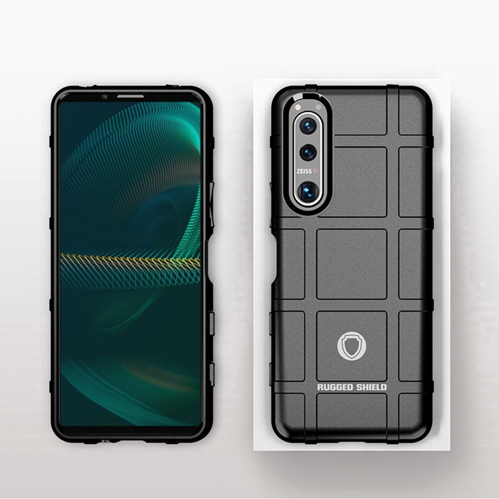 EIDERWOOD Sony Xperia 5 III Rugged Shield Series Håndværker Bagside Cover - Sort