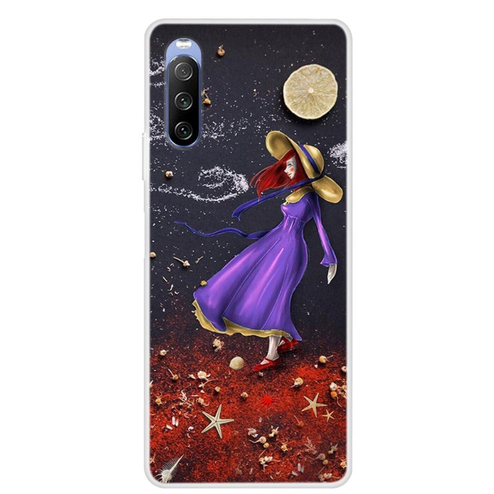 Sony Xperia 10 III Fleksibelt Cover - Lilla Kjole