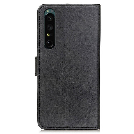 Sony Xperia 1 IV Kunstlæder Flip Cover m. Pung - Sort