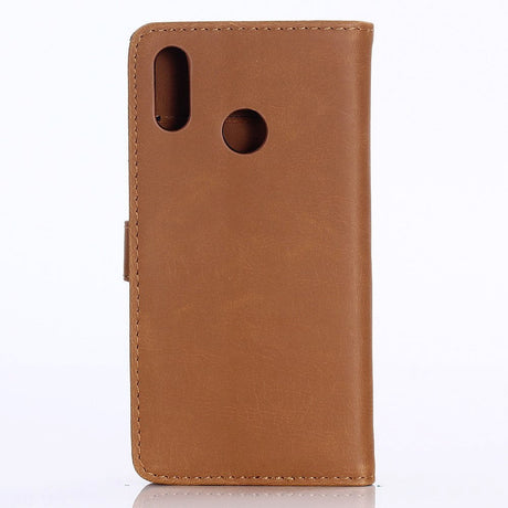 Huawei P20 Lite Læder Cover m. Pung - Brun