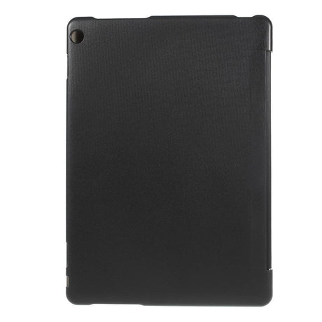 Huawei MediaPad M3 Lite 10 - Cover m. Glat Læderoverflade - Gråsort