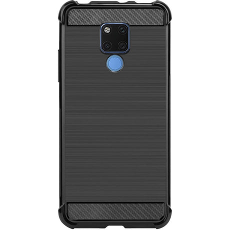 Huawei Mate 20 X IMAK Carbon Fiber Plastik Cover Sort