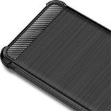 Huawei Mate 20 X IMAK Carbon Fiber Plastik Cover Sort