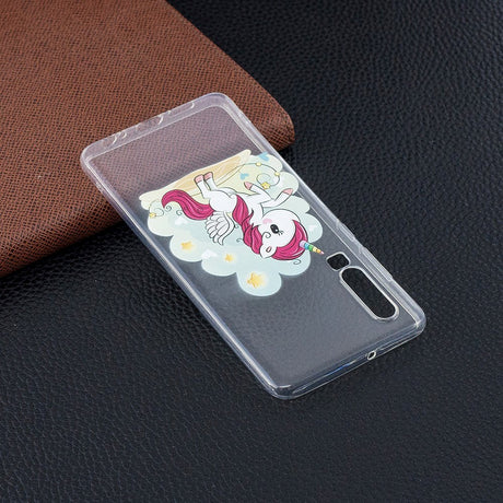 Huawei P30 Fleksibelt Plastik Cover - Unicorn