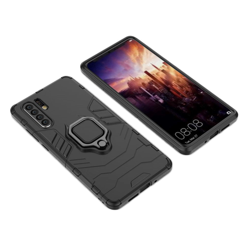 Huawei P30 Pro Håndværker Case m. Kickstand Sort