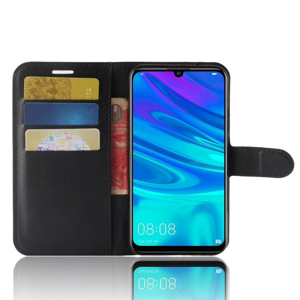 Huawei P30 Lite Læder Flip Cover m. Pung - Sort