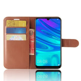 Huawei P30 Lite Læder Flip Cover m. Pung - Brun