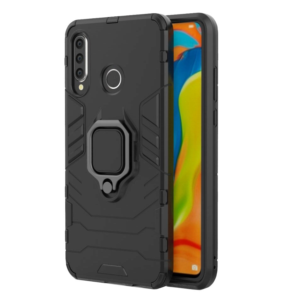 Huawei P30 Lite Håndværker Case m. Kickstand Sort