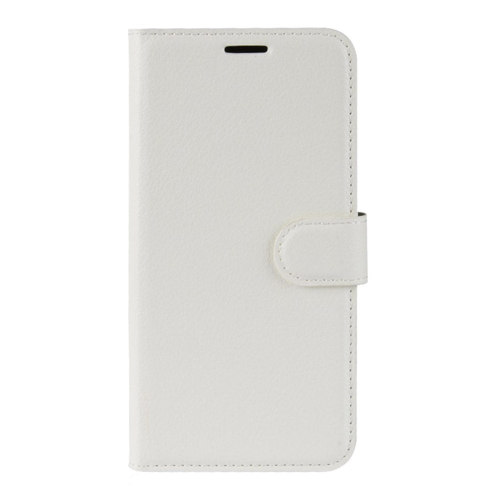 Huawei Y5 (2019) Litchi Læder Flip Cover m. Pung - Hvid