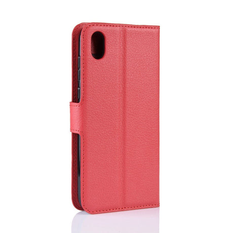 Huawei Y5 (2019) Litchi Læder Flip Cover m. Pung - Rød