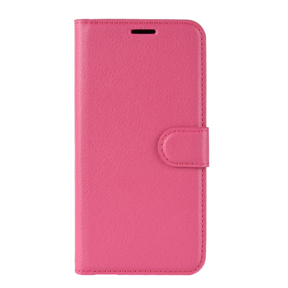 Huawei Y5 (2019) Litchi Læder Flip Cover m. Pung - Pink