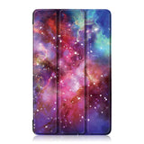 Huawei MediaPad M5 Lite 8 Læder Cover m. Folde & Standerfunktion - Purple Cosmic Space