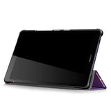 Huawei MediaPad M5 Lite 8 Læder Cover m. Folde & Standerfunktion - Purple Cosmic Space