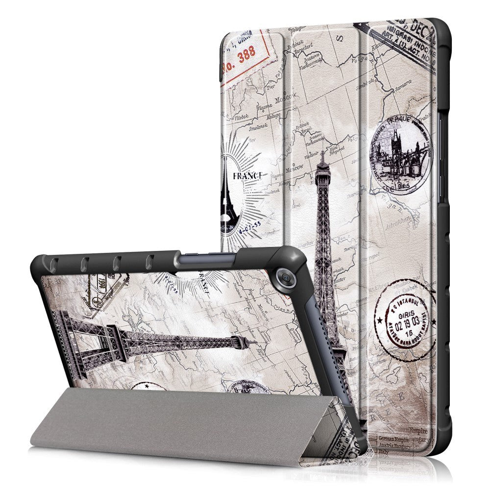 Huawei MediaPad M5 Lite 8 Læder Cover m. Folde & Standerfunktion - Eiffel Tower