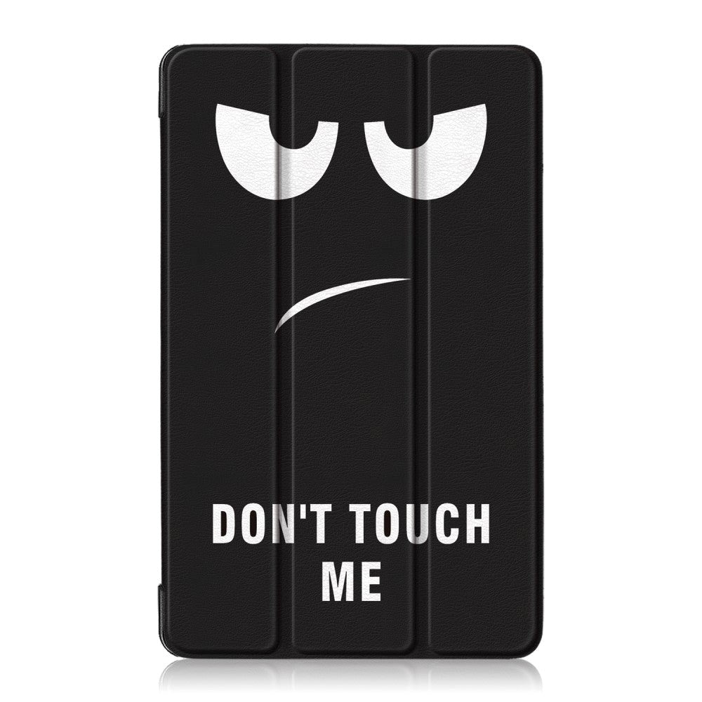 Huawei MediaPad M5 Lite 8 Læder Cover m. Folde & Standerfunktion - Sur Smiley "Don't Touch Me"