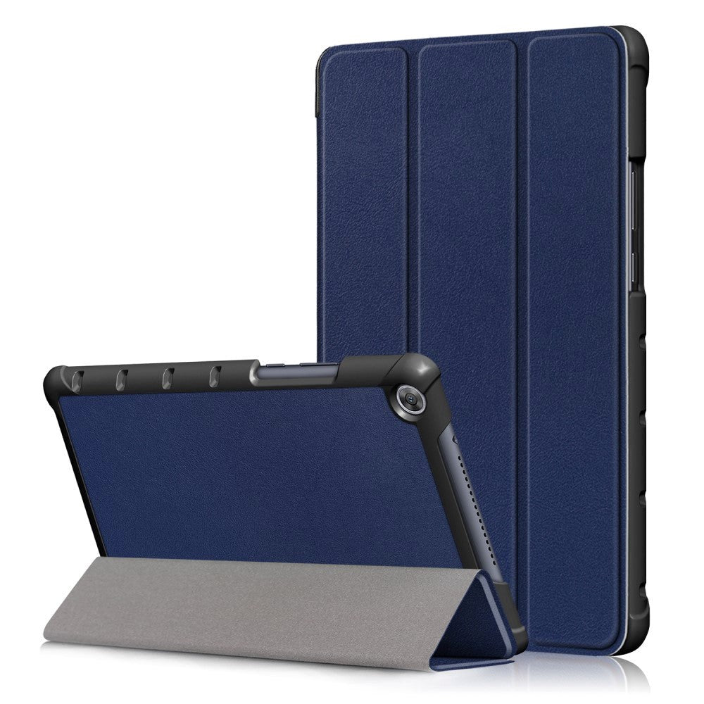 Huawei MediaPad M5 Lite 8 Tri-Fold Læder Cover Mørkeblå