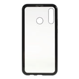 Huawei P30 Lite Magnetisk Metal Cover m Glas For- og Bagside - Sort