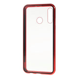 Huawei P30 Lite Magnetisk Metal Cover m Glas For- og Bagside - Rød