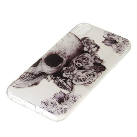 Huawei Y5 (2019) Gennemsigtigt Plastik Cover m. Skull