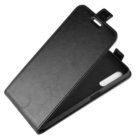 Huawei P Smart Pro Vertikal Læder Flip Cover - Sort