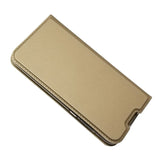 Huawei Y5 (2019) Slim Læder Flip Cover m. Kortholder - Guld