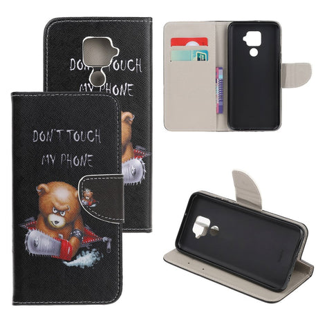 Huawei Mate 30 Lite Læder Cover m. Pung - Tough Bear