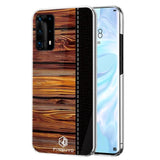 Huawei P40 Pro Pinwuyo Wood Grain Style Cover - Sort